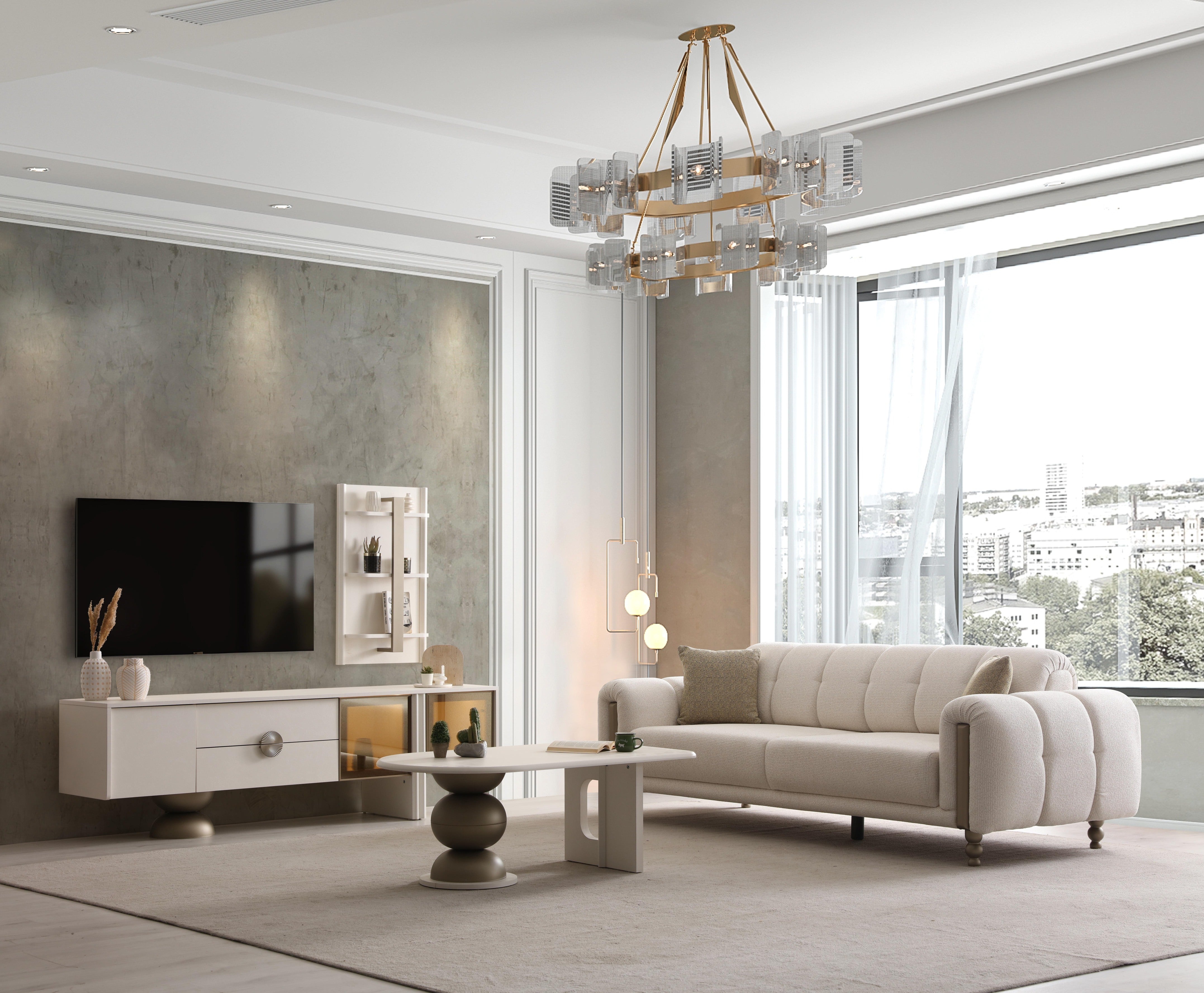 MONO Living Room Sofa Set - Sofa, Loveseat, Armchair