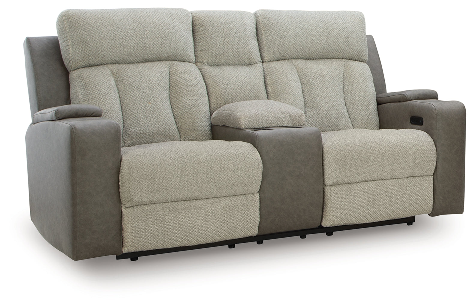 Stately Check Power Reclining Loveseat/Console/Adjustable Headrest
