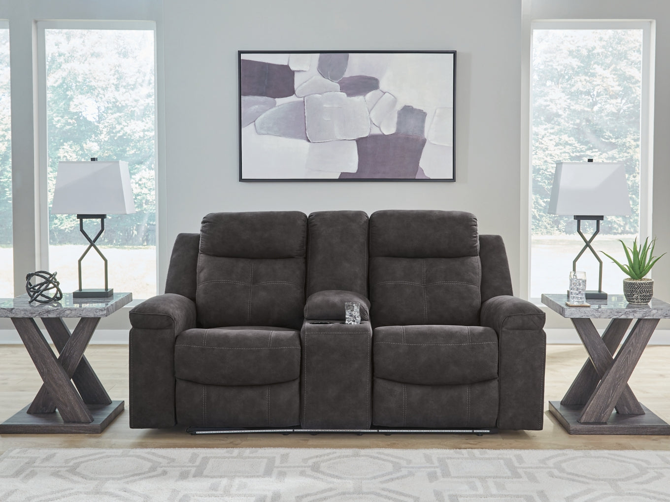 Brysonview DBL Reclining Loveseat w/Console by Ashley Furniture