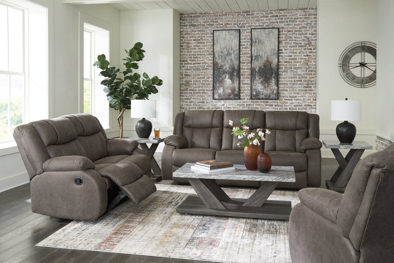 First Base Sofa and Loveseat