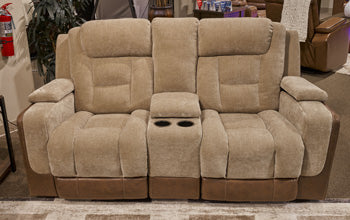 Ultimax Power Reclining Loveseat/Console/Adjustable Headrest