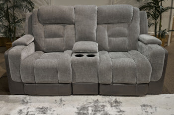 Ultimax Power Reclining Loveseat/Console/Adjustable Headrest