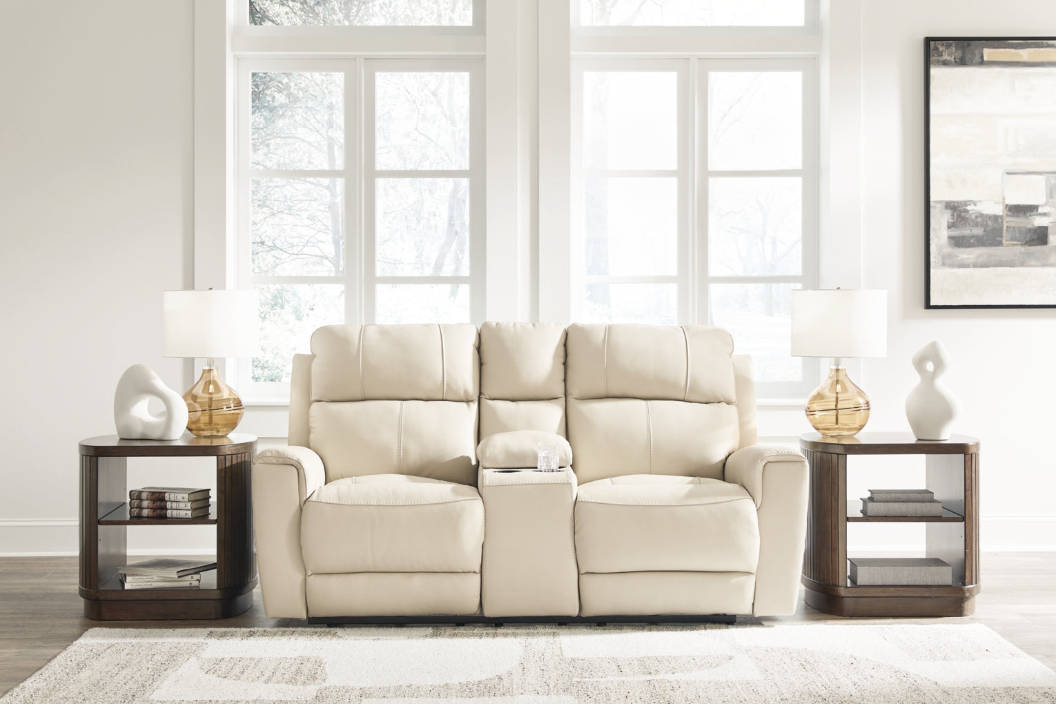 Dahlmoore DBL Reclining Power Loveseat w/Console by Ashley Furniture