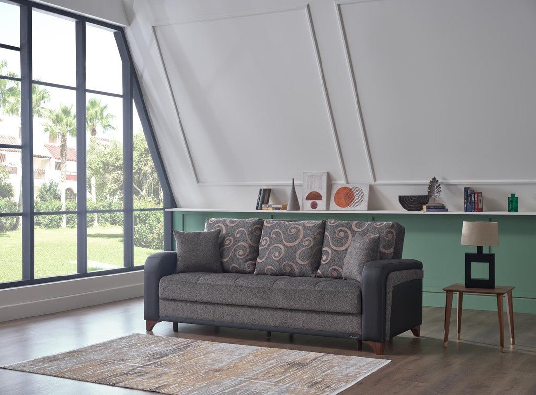 Austin 3 Seat Sleeper Sofa (Beatto Anthracite) by Bellona