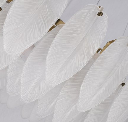 BI BRASS PLATED FRAME CHANDELIER FROSTED WHITE GLASS