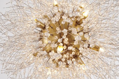 BI BRASS STAINLESS STEEL FRAME LT- CRYSTAL SPIKE BALL