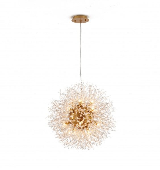 BI BRASS STAINLESS STEEL FRAME LT- CRYSTAL SPIKE BALL