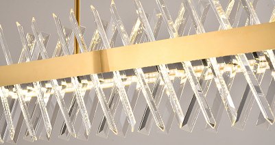 BI RECTANGULAR GOLD FRAME LT CLR CRYSTAL