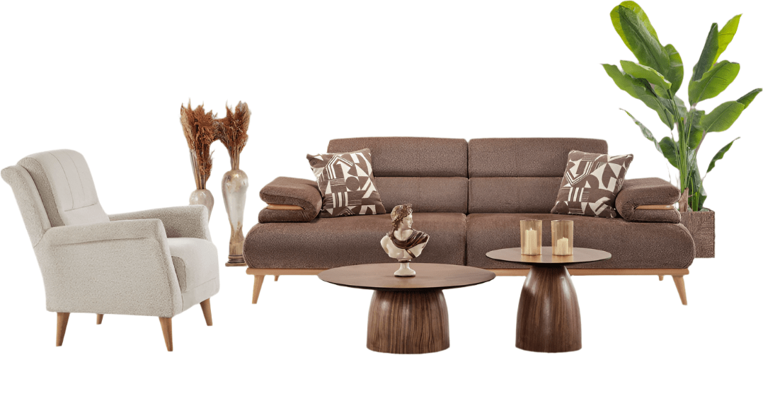 BORNEO Living Room Set Sofas and Armchair - Berre Furniture