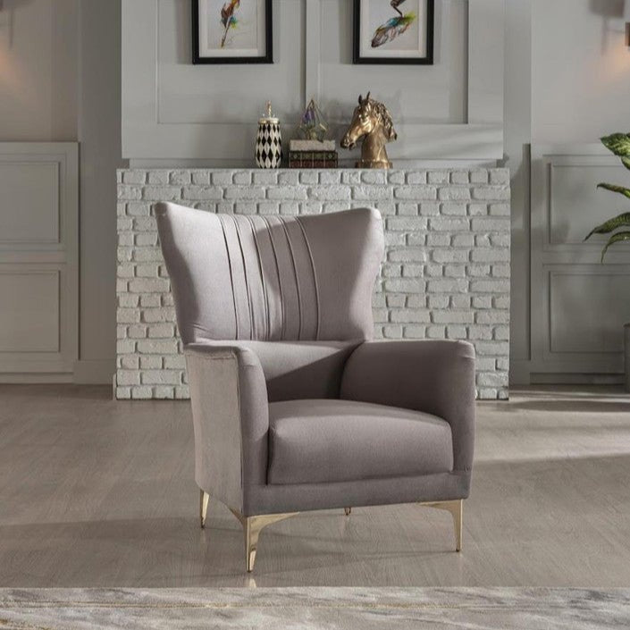 Carlino Accent Chair by Bellona NAPOLY GREY