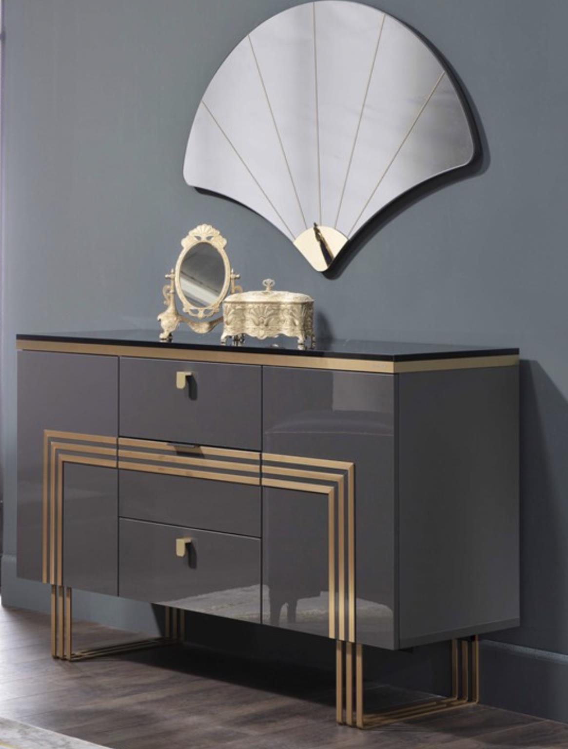 CARLINO Six Drawer Dresser & Mirror by Bellona - Berre Furniture