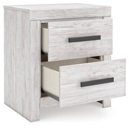 CAYBONI TWO DRAWER NIGHT STAND