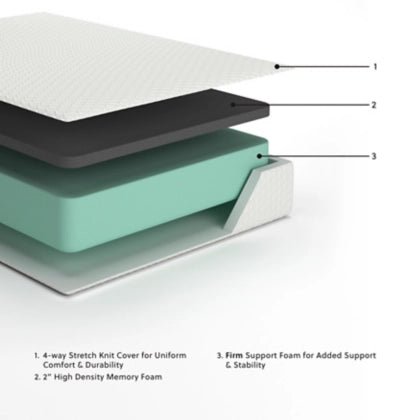 Chime 12 Inch Memory Foam Queen Mattress