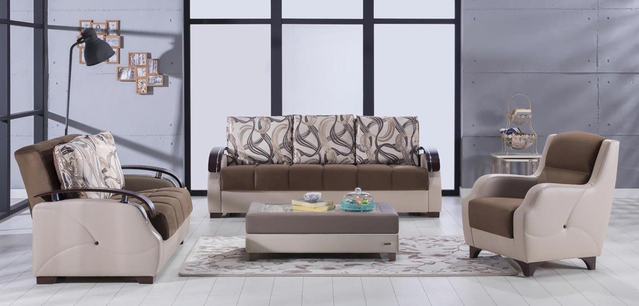 Costa 3 Seat Sleeper Sofa by Bellona BEST BROWN