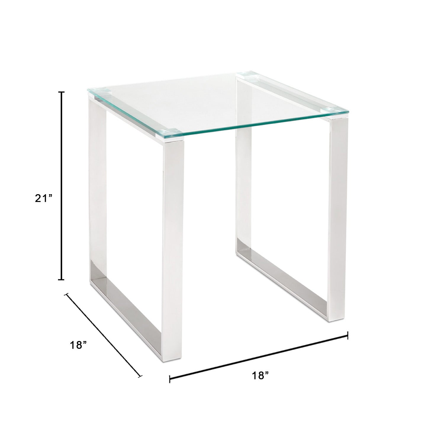 DAVID Side/End Table Silver
