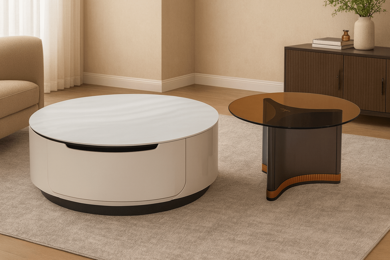 Dazling Coffee Table with Glass Top - Berre Furniture