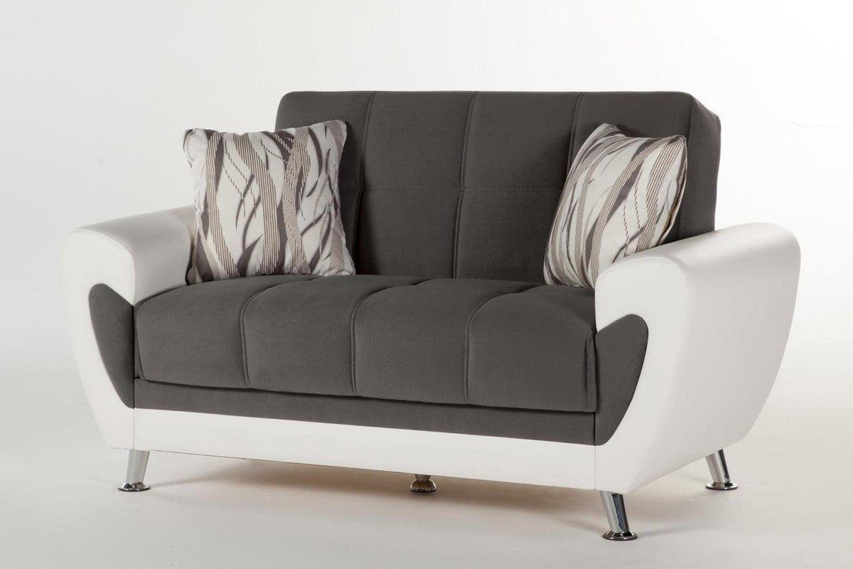 Duru Love Seat (Plato Dark Gray) by Bellona Default Title