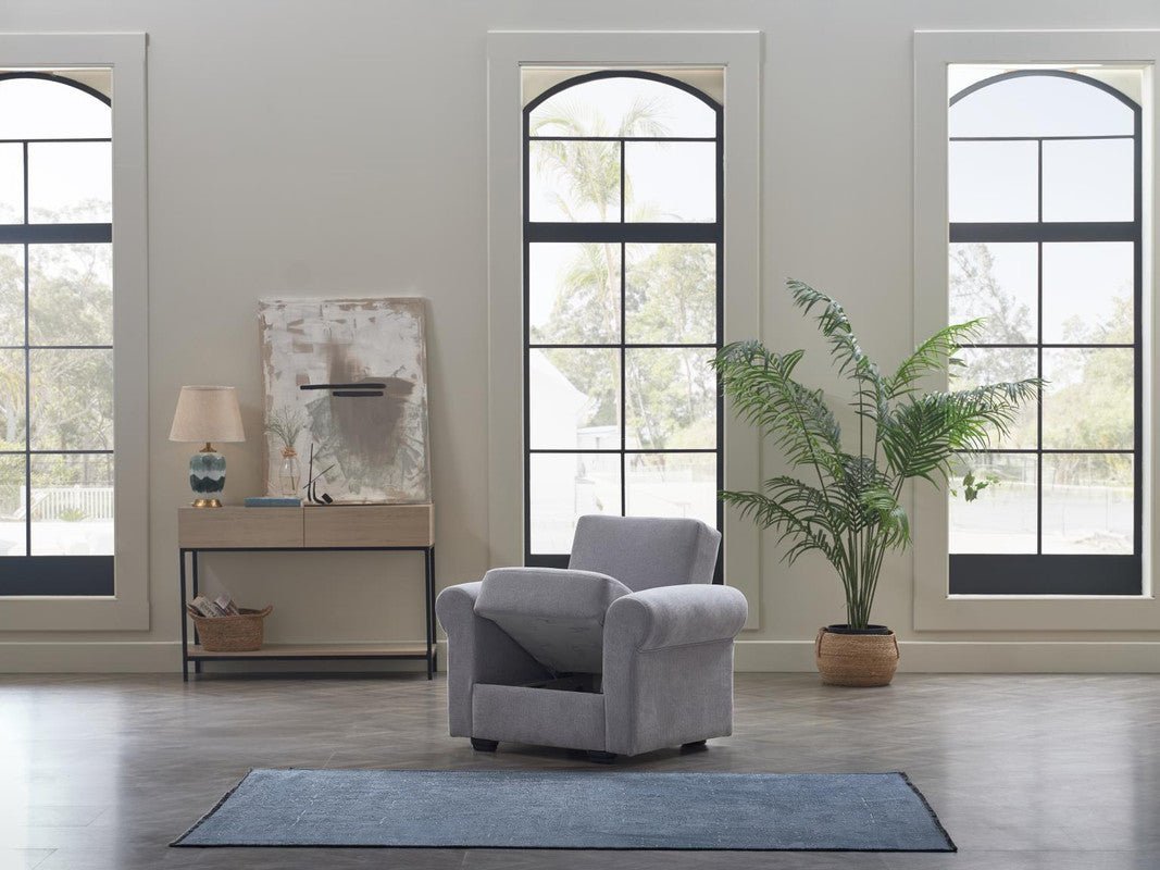 Elita S Armchair (Koopsi Light Gray) by Bellona