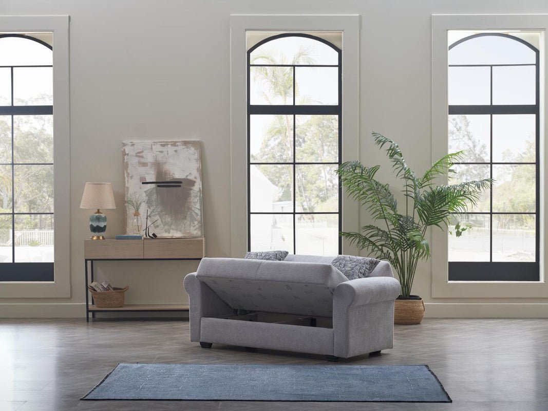 Elita S Love Seat (Koopsi Light Gray) by Bellona