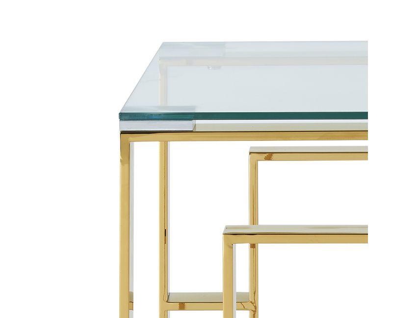 Eros Accent Table in Gold - Berre Furniture