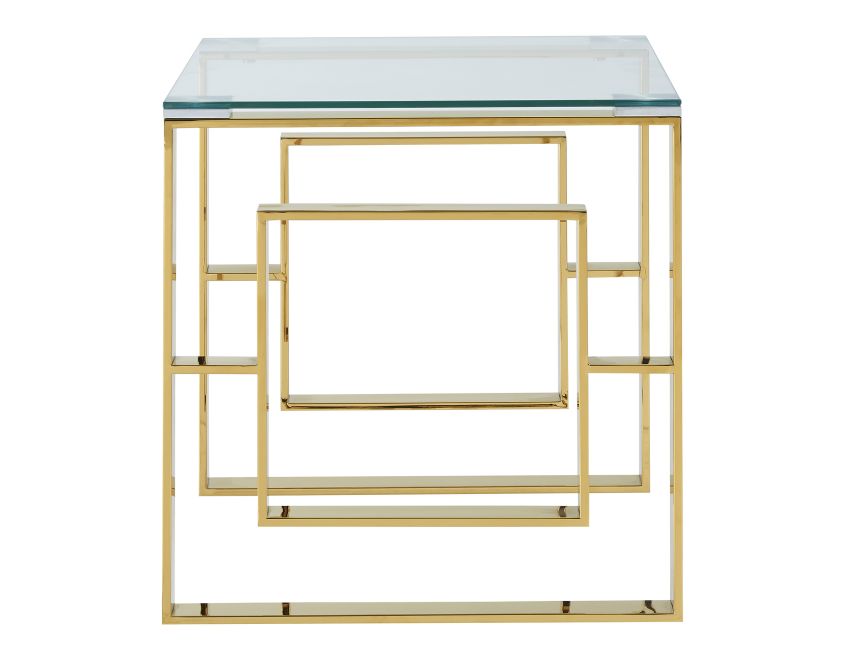 Eros Accent Table in Gold - Berre Furniture