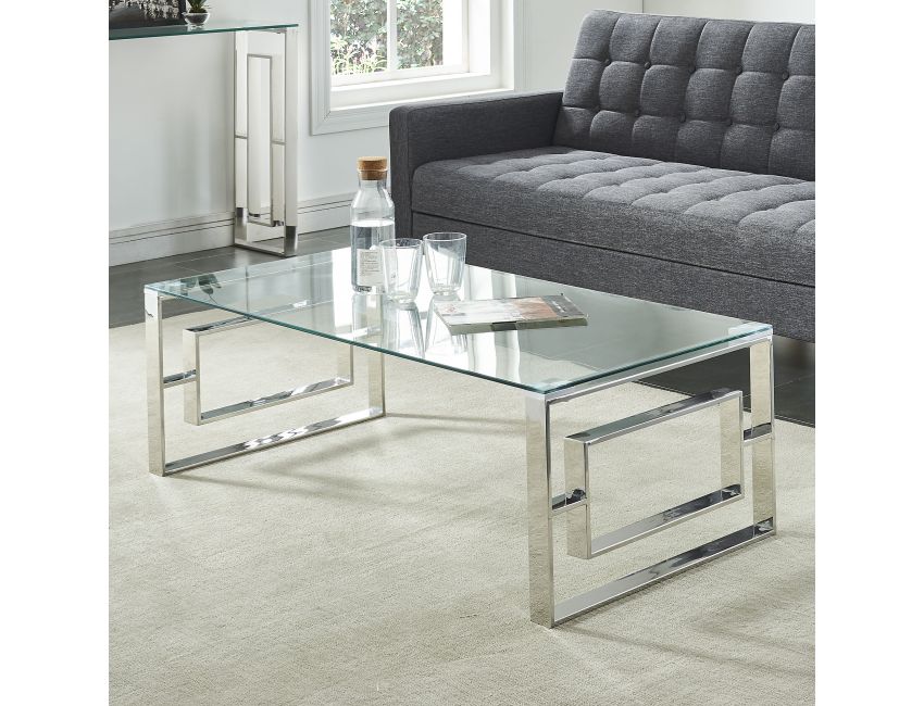 Eros Coffee Table in Silver - Berre Furniture
