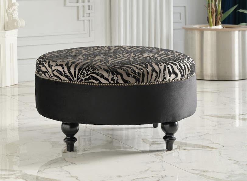 Gaze Ottoman (Gaze Main/Duca Black) by Bellona