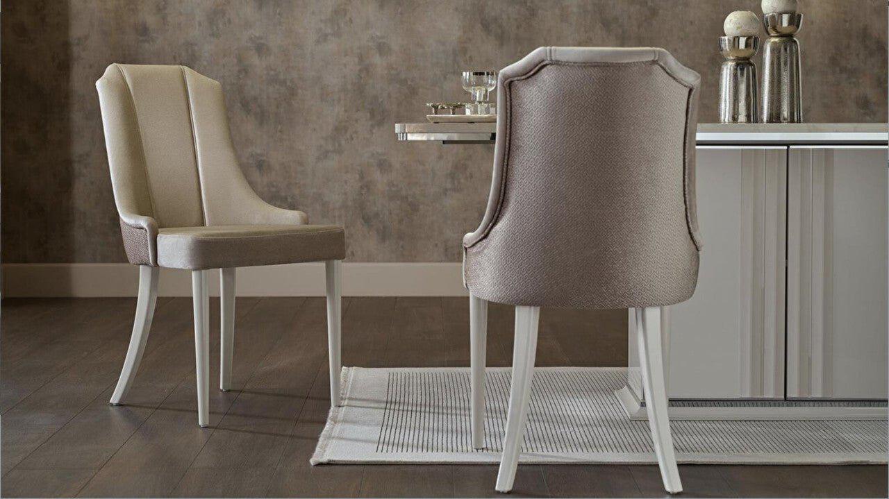 Gravita 6315 Dining Chair 2Pcs (Deren Beige) by Bellona
