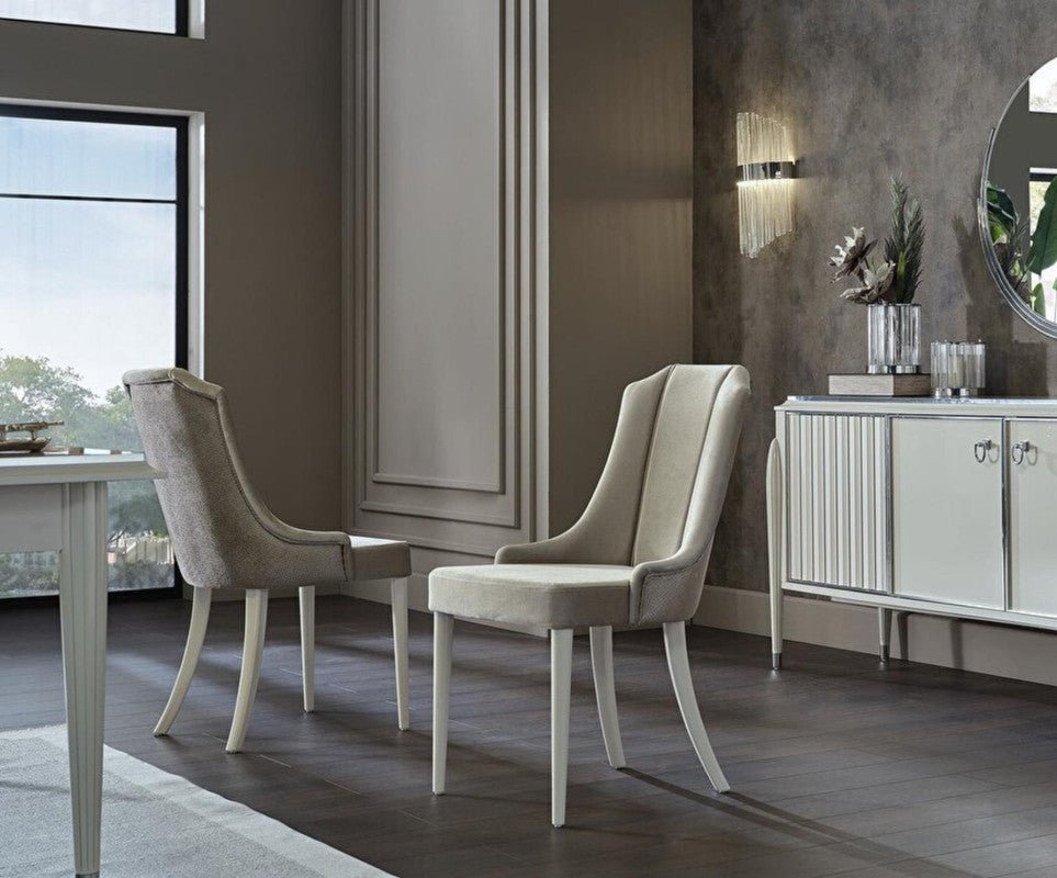 Gravita 6315 Dining Chair 2Pcs (Deren Beige) by Bellona