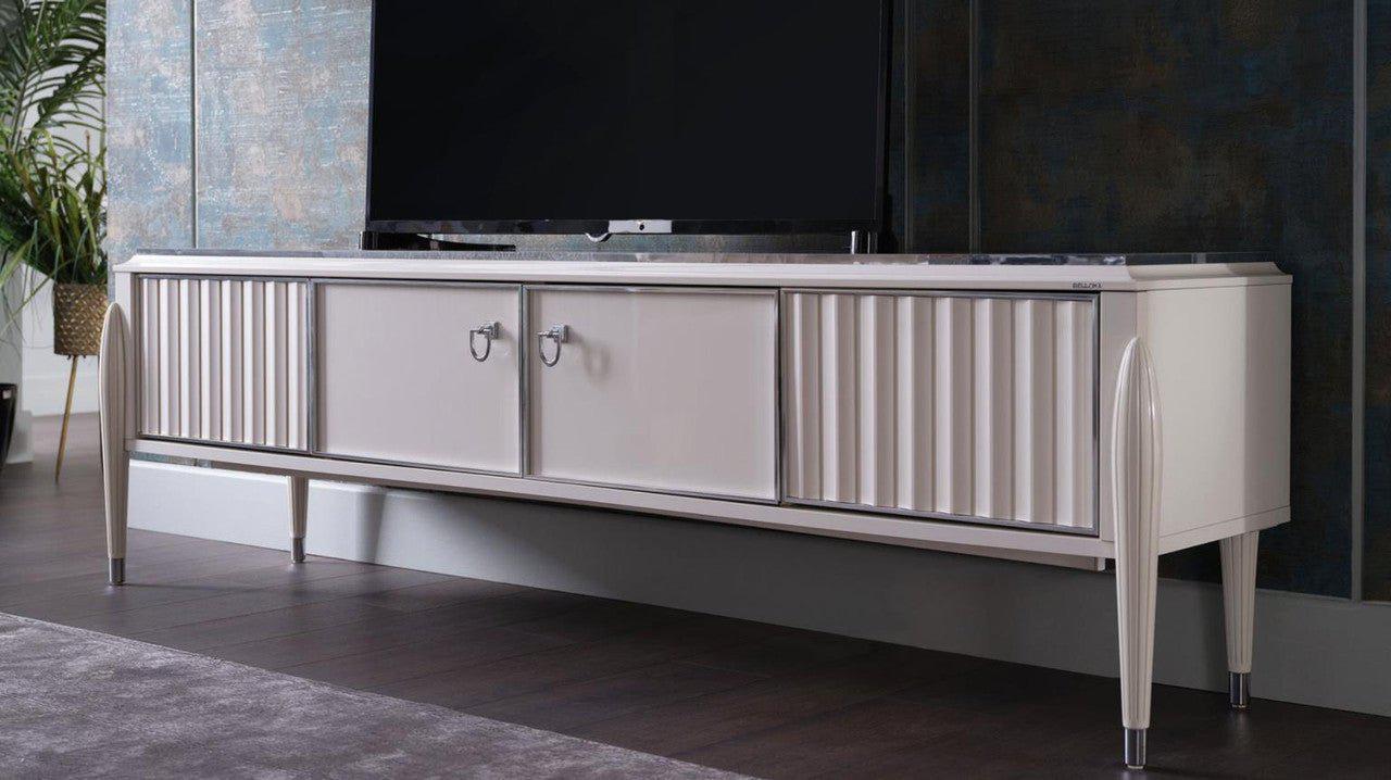 Gravita Tv Stand Ivory Leg by Bellona