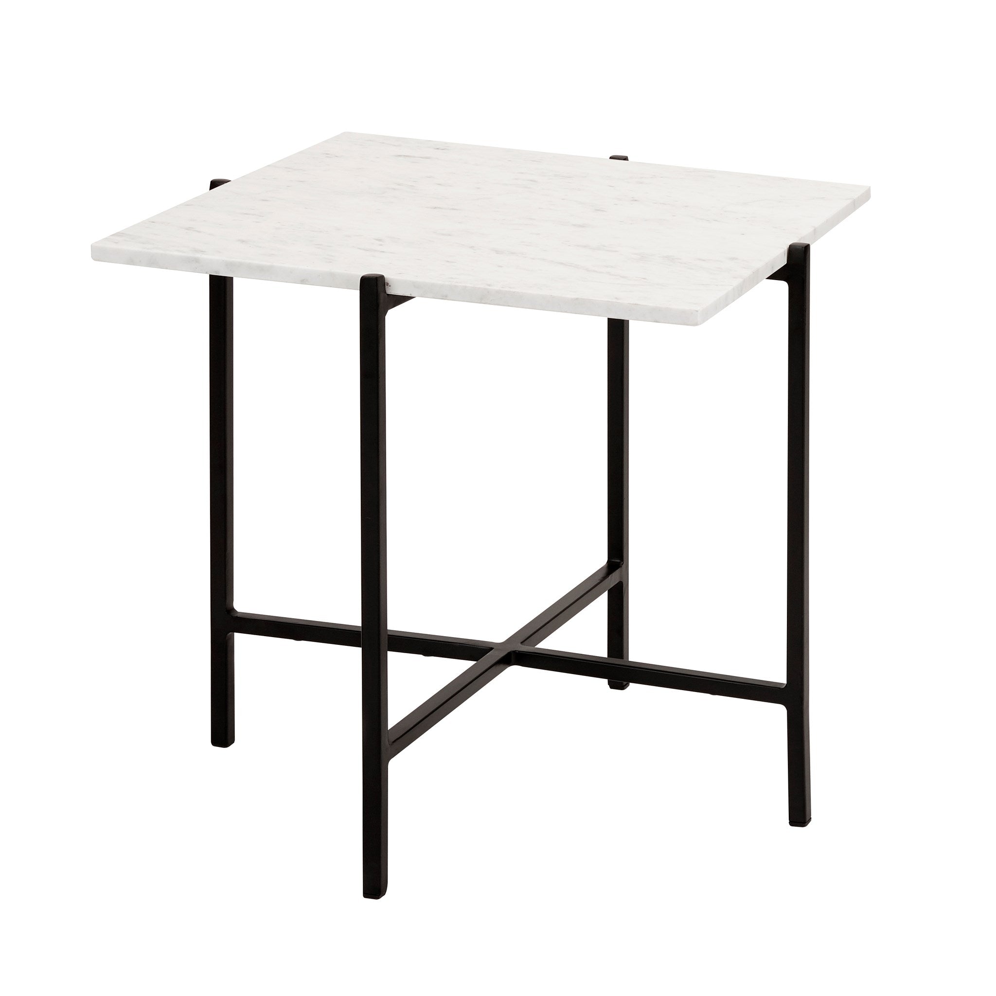 IDA End Table Black White Marble