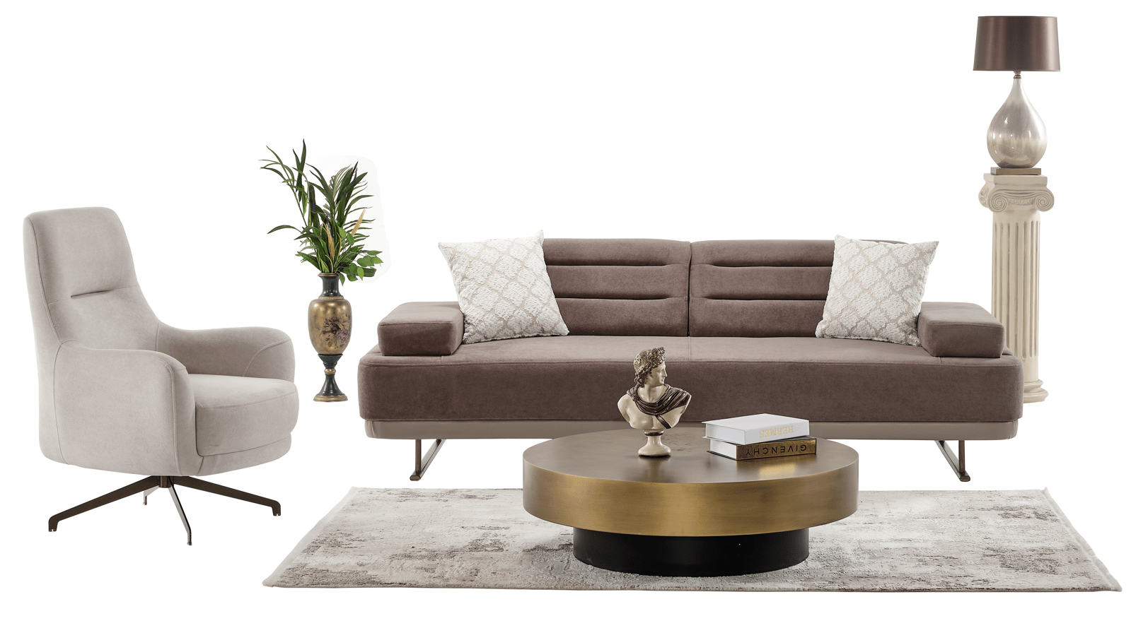 LUGANO Living Room Set Sofas and Armchair - Berre Furniture