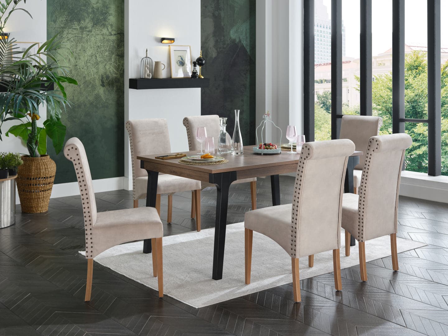 Margo Dining Chair 2Pcs (Lova Vizon) by Bellona