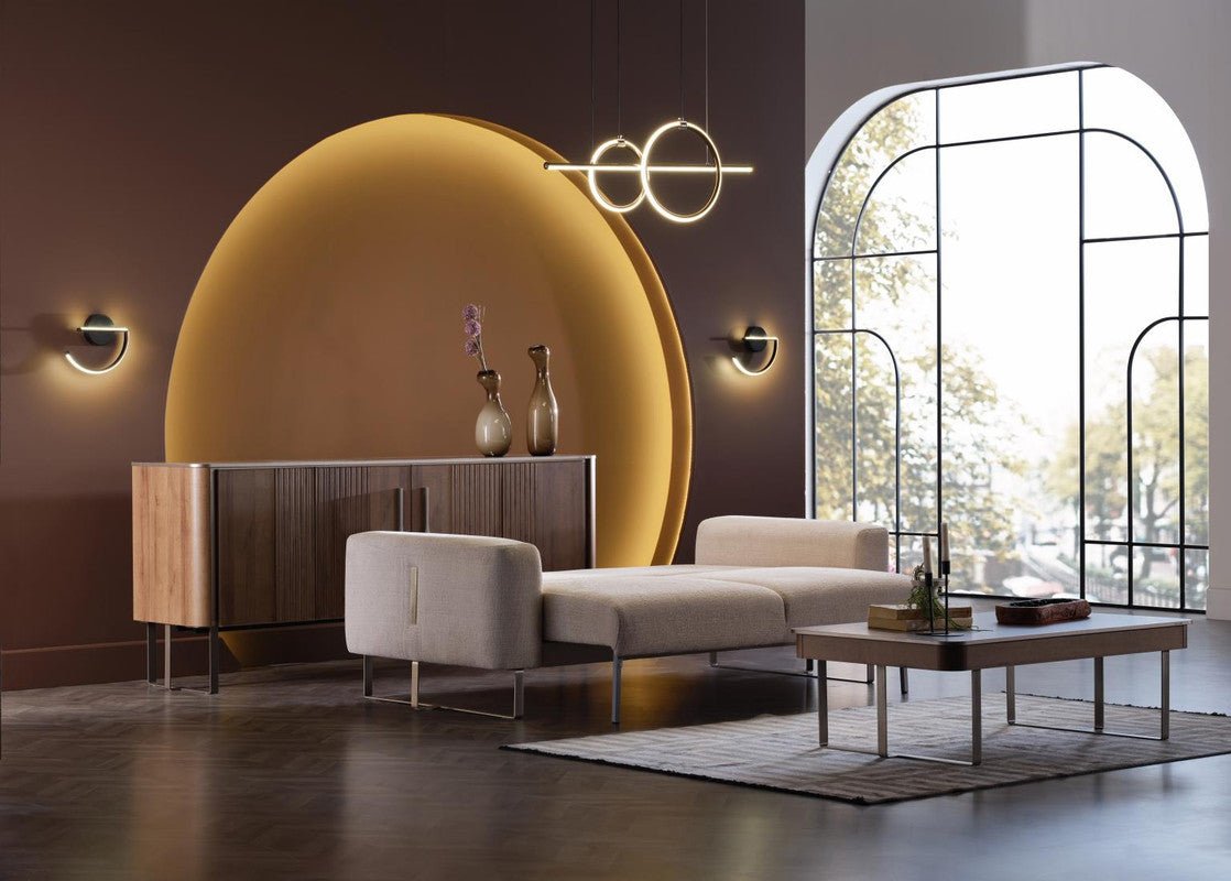 Mirante Living Room Set Sofa Loveseat Armchair (Beatto Cream) by Bellona