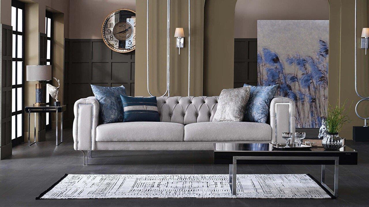 Montego 3 Seat Sleeper Sofa by Bellona LIGHT GRAY