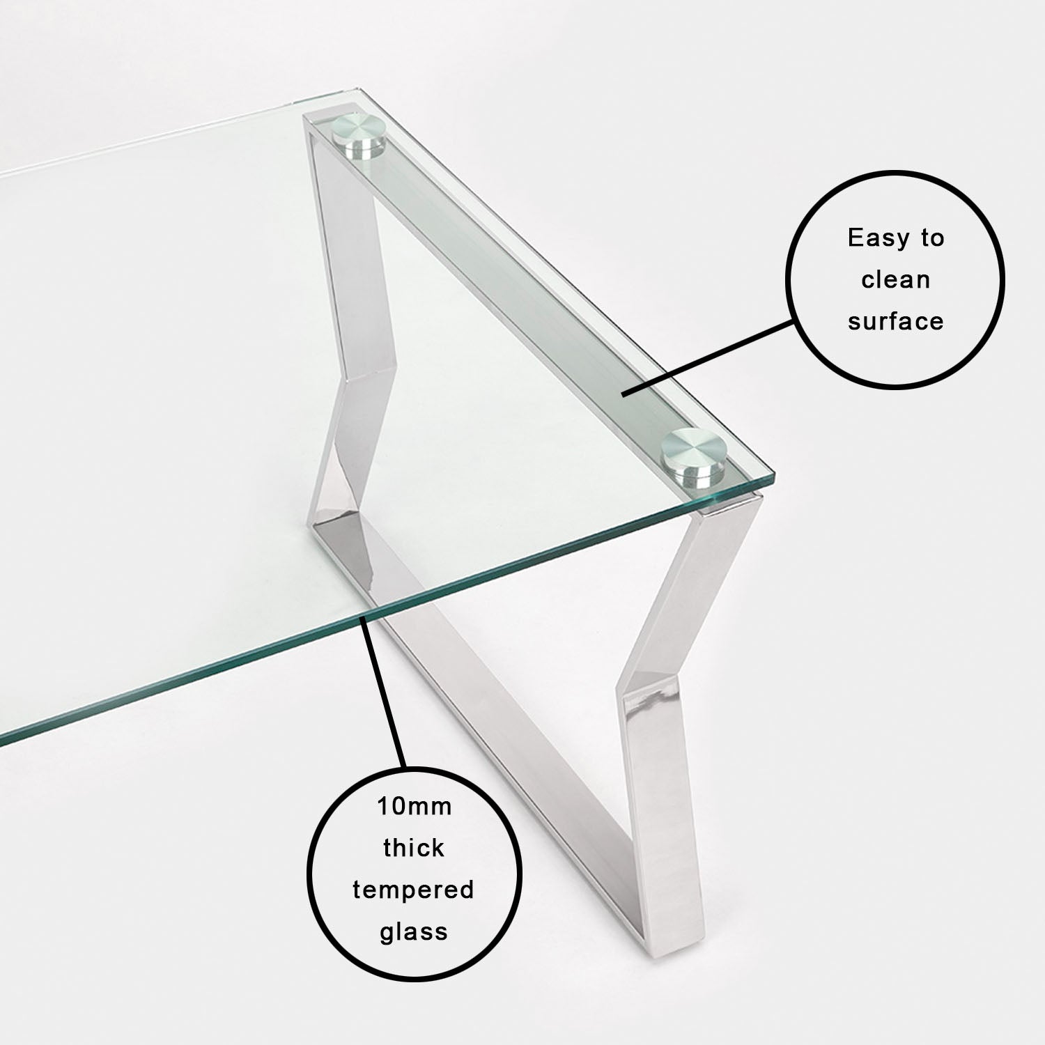NOA COFFEE TABLE GLASS TOP