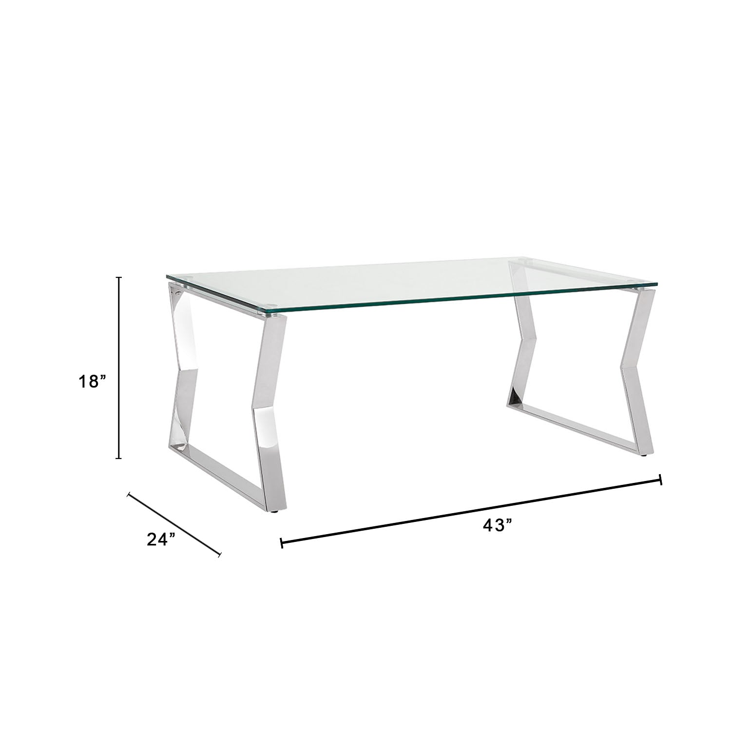 NOA COFFEE TABLE GLASS TOP