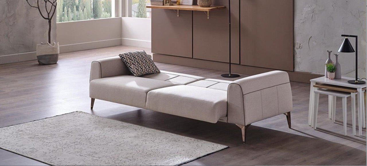 Pandora 3 Seat Sleeper Sofa (Fox Cream) by Bellona