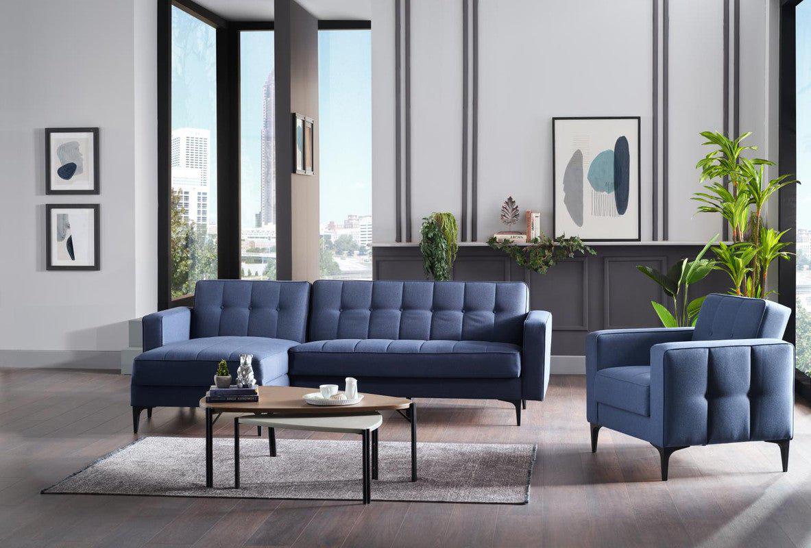 Parker Sleeper Sectional 3 Pieces by Bellona CORVET NAVY