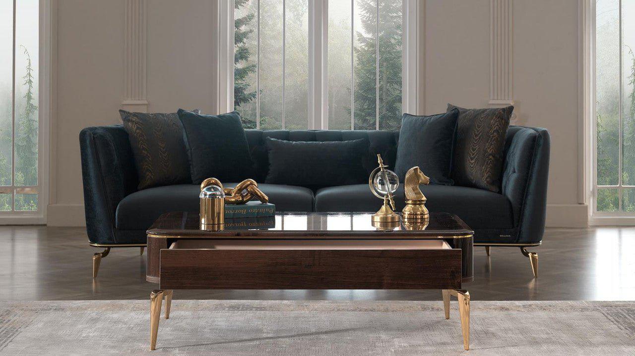 Plaza 3 Seat Sleeper Sofa (Lara Green)2 Pieces by Bellona