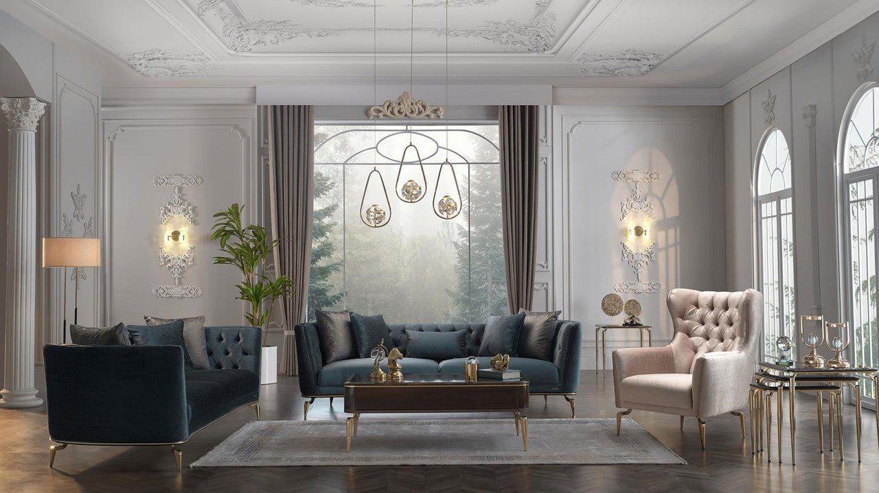 Plaza Accent Chair (Lara Green)2 Pieces by Bellona