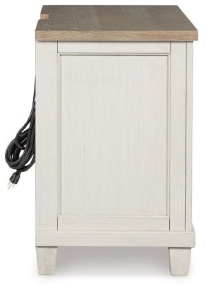 Shaybrock Two Drawer Night Stand with Power Cord - Berre Furniture
