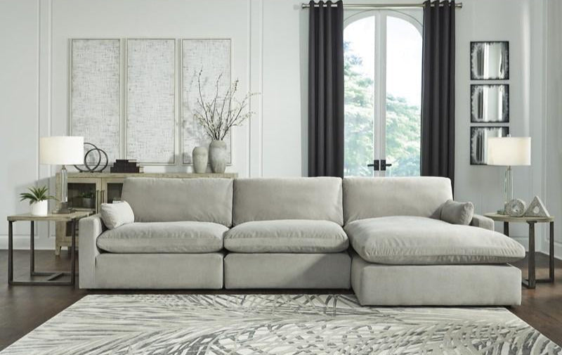 Sophie Grey Fabric 3 pc Sectional - Berre Furniture