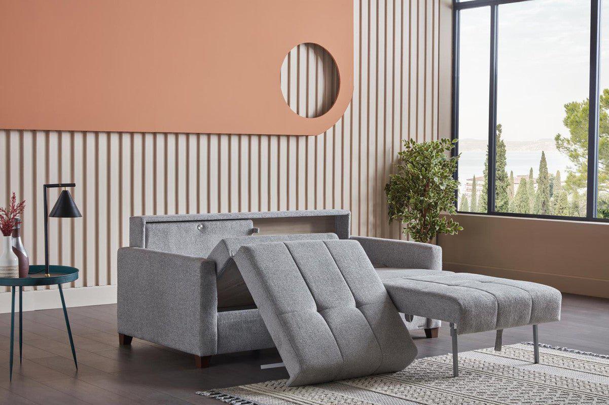 Twinsoft Queen Sleeper Sofa (Beatto L.Gray) 4 Pieces by Bellona