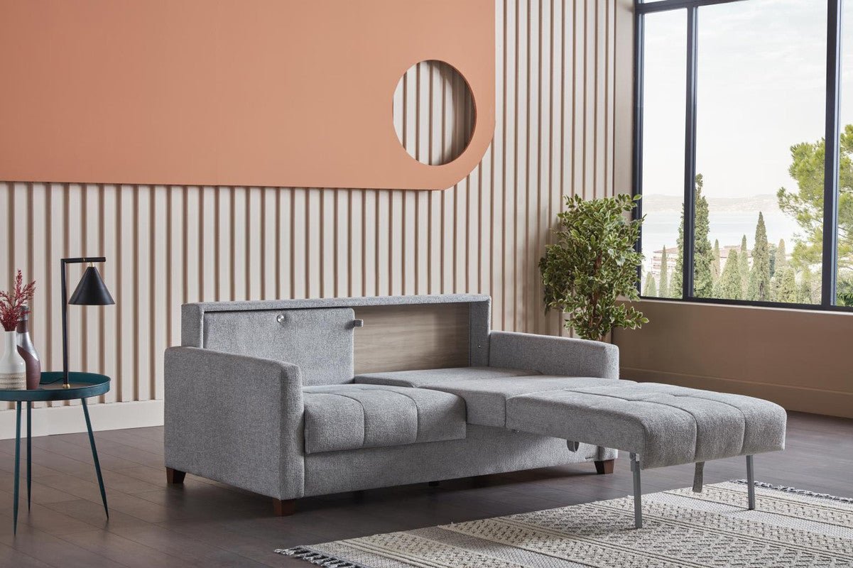 Twinsoft Queen Sleeper Sofa (Beatto L.Gray) 4 Pieces by Bellona