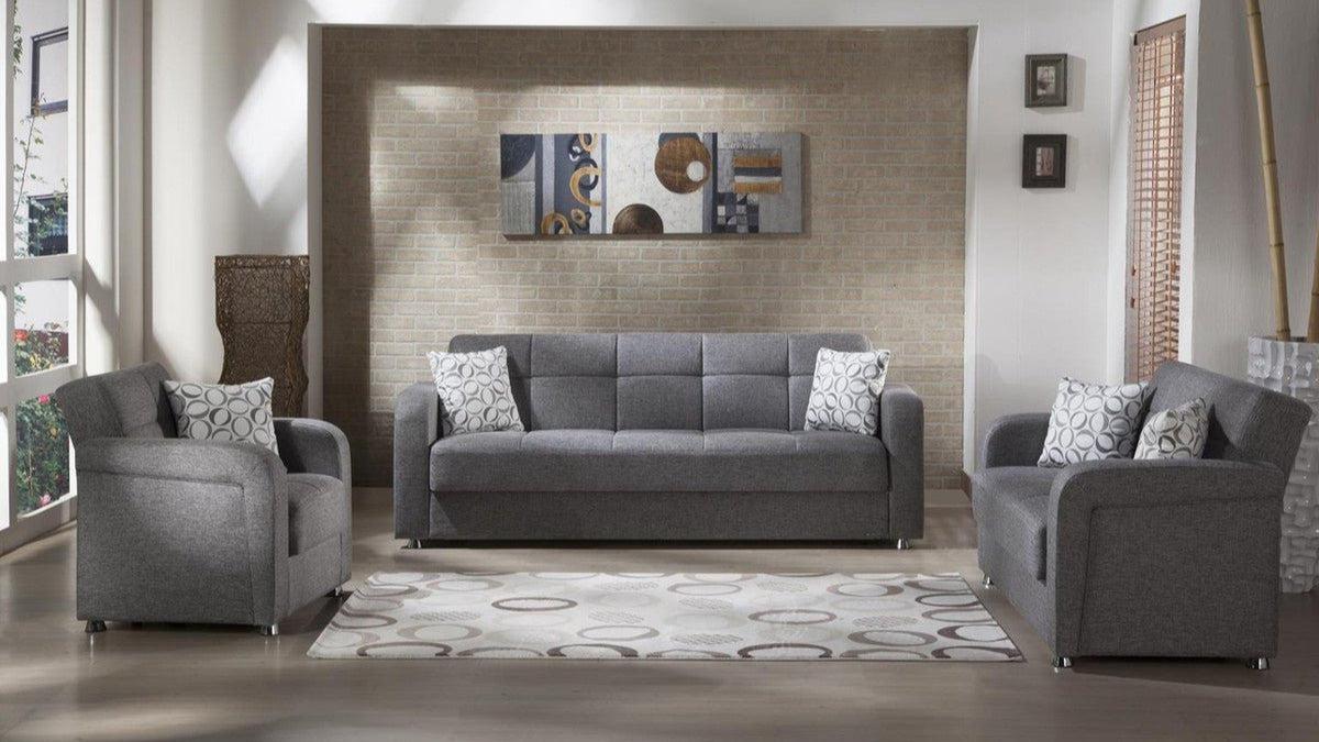 Vision Living Room Set Sofa Loveseat Armchair by Bellona DIEGO GRAY