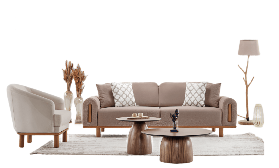 WOODY Living Room Set Sofa Loveseat Armchair - Berre Furniture