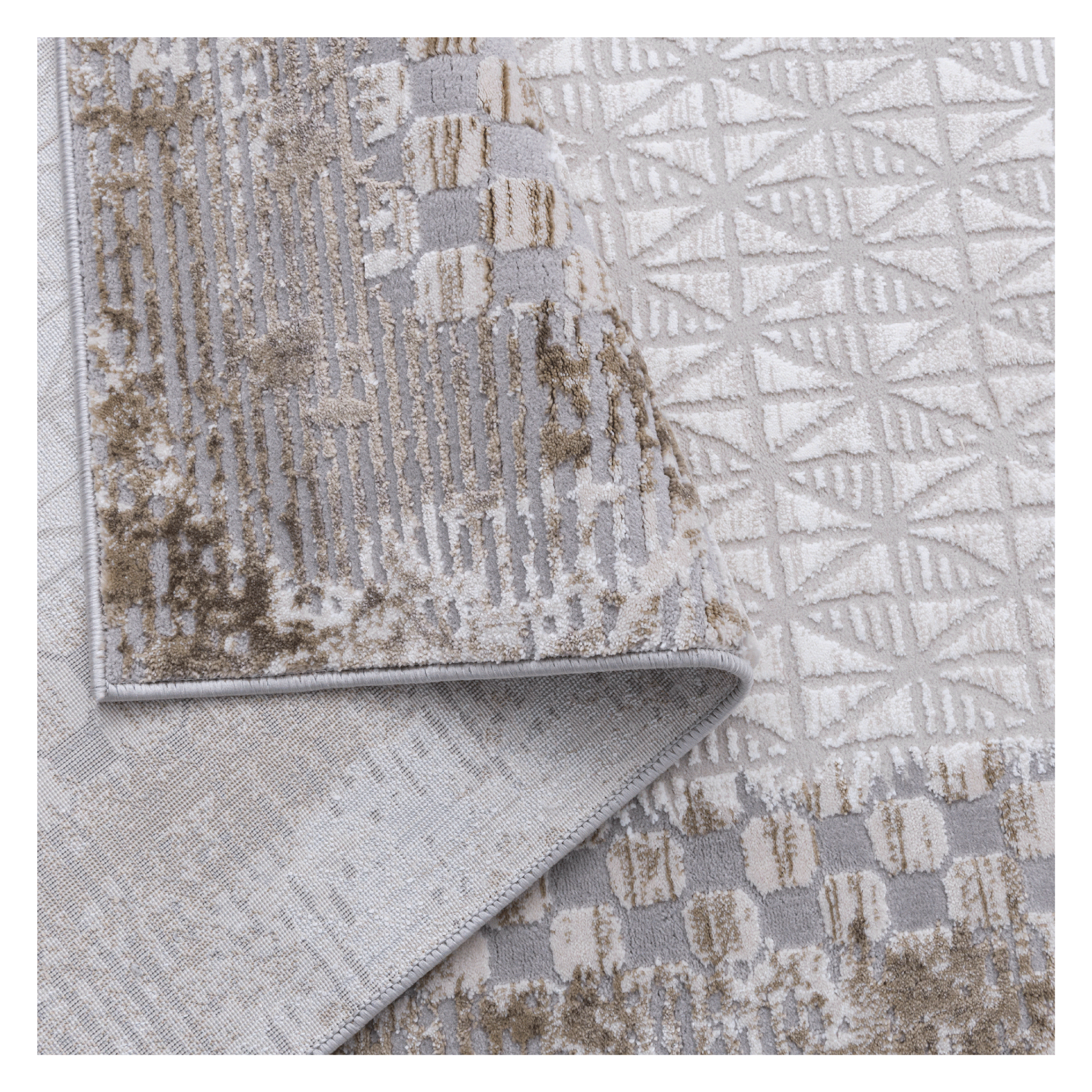Geometric Beige Rug