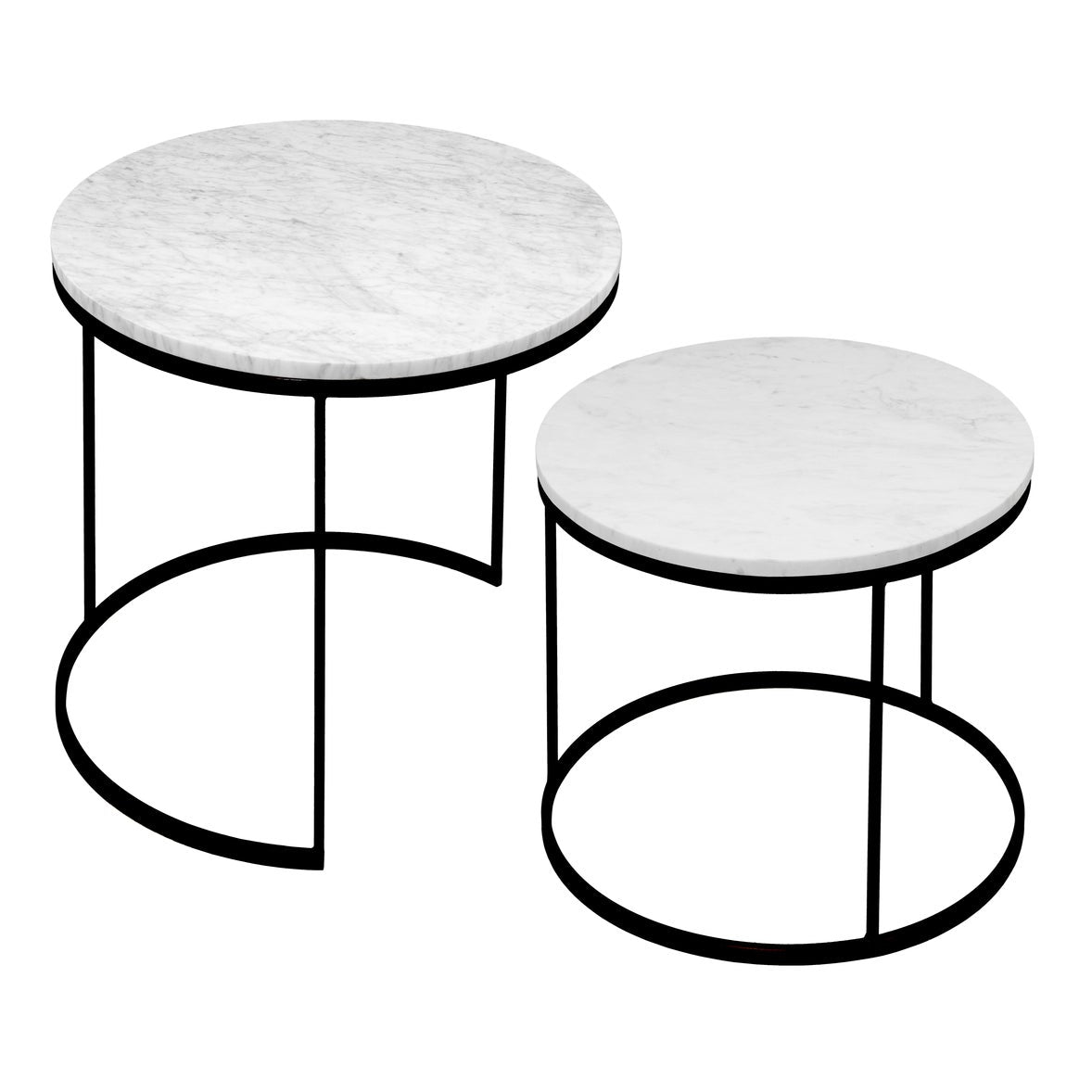 AMELIA Nesting Coffee Tables Black