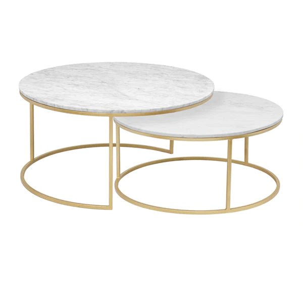 AMELIA Nesting Coffee Tables Gold